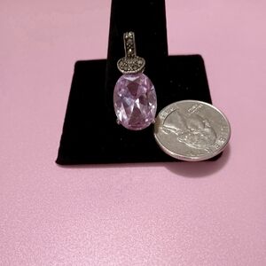 Sterling silver amythyst pendant